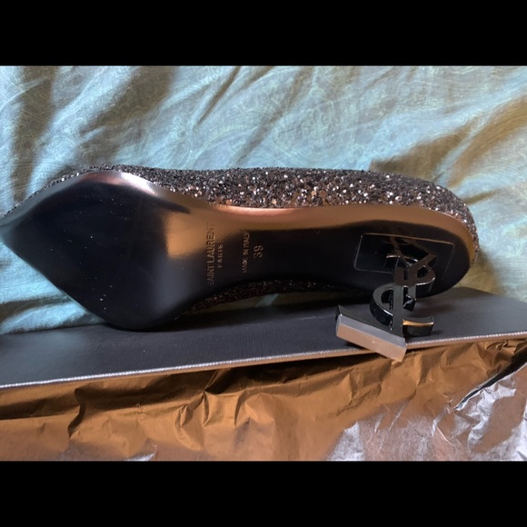 *sold* Saint-Laurent Opyum Glitter Pumps - Picture 4 of 8